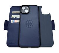 dreem Fibonacci Étui Portefeuille pour 14 Plus/étui MagSafe Antichoc 2-en-1 et Folio détachable en Cuir végétalien de Luxe avec Protection de Carte RFID et Support; pour Femmes et Hommes - Royal