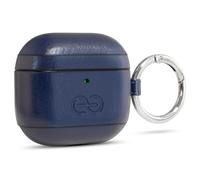 Dreem Om AirPods 4 Funda de Cuero vegano Con Clip - Compatible Con auriculares inalámbricos Bluetooth de Apple Para iPhone - Azul Francia