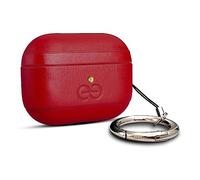 Dreem Om AirPods Pro 2/Pro Housse en Cuir Vegan - Compatible avec Étui pour AirPods Pro Les écouteurs sans Fil Bluetooth Apple pour iPhone - Rouge