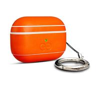Dreem Om AirPods Pro 2/Pro Housse en Cuir Vegan - Compatible avec Étui pour AirPods Pro Les écouteurs sans Fil Bluetooth Apple pour iPhone - Orange