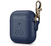 Dreem Om pour AirPods 1 & 2 Housse en Cuir Vegan avec Clip - Compatible avec Les écouteurs sans Fil Bluetooth Apple pour iPhone - Royal