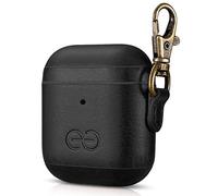 Dreem Om pour AirPods 1 & 2 Housse en Cuir Vegan avec Clip - Compatible avec Les écouteurs sans Fil Bluetooth Apple pour iPhone - Noir