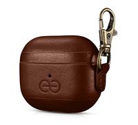 Dreem Om pour AirPods 3 Housse en Cuir Vegan avec Clip - Compatible avec Les écouteurs sans Fil Bluetooth Apple pour iPhone - Café