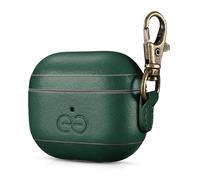 Dreem Om pour AirPods 3 Housse en Cuir Vegan avec Clip - Compatible avec Les écouteurs sans Fil Bluetooth Apple pour iPhone - Vert