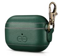 Dreem Om pour AirPods Pro Housse en Cuir Vegan avec Clip - Compatible avec Les écouteurs sans Fil Bluetooth Apple pour iPhone - Vert