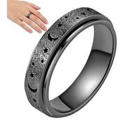 Drehender Ring Modischer Finger Schmuck Aus Titanstahl,Entspannungsring Für Meditation Und Konzentration - Klassenzimmer Stressabbau Bei Vorträgen Im Flugzeug