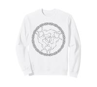 DREI Hasen Trinität Spirituell Symbole Erde Sonne Mond Natur Sweatshirt