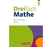 Dreifach Mathe 5. Schuljahr. Baden-Württemberg - Schulbuch - Mit Digitalen Hilfen, Erklärfilmen Und Wortvertonungen