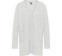 DreiMaster Maritim Cardigan 'Kilata' gris chiné / blanc cassé, Taille M-L