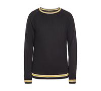 DreiMaster Maritim Pull-over 'Boline' orange / noir / blanc, Taille M