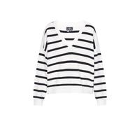 DreiMaster Maritim Pull-over 'Classic Look' marine / blanc, Taille M-L