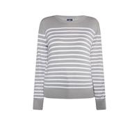 DreiMaster Maritim Pull-over gris / blanc, Taille M