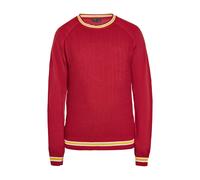 DreiMaster Maritim Pull-over jaune / lie de vin / blanc, Taille M