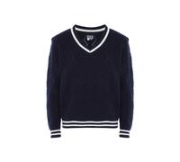 DreiMaster Maritim Pull-over marine / blanc, Taille M-L