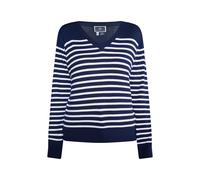 DreiMaster Maritim Pull-over marine / blanc, Taille XS