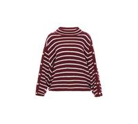 DreiMaster Maritim Pull-over 'Maritim' rouge foncé / blanc, Taille M-L