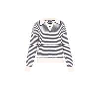 DreiMaster Maritim Pull-over noir / blanc cassé, Taille M-L
