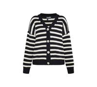 DreiMaster Vintage Cardigan noir / blanc naturel, Taille M-L