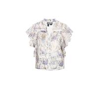 DreiMaster Vintage Chemisier bleu / or / violet foncé / blanc, Taille M