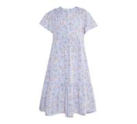 DreiMaster Vintage Robe bleu clair / vert gazon / magenta / rose clair, Taille 140