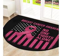 Drekrid Grand paillasson semi-circulaire lavable antidérapant pour la lutte contre le cancer du sein pour cuisine, salle de bain, chambre à coucher, 160 x 100 cm