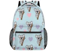 Drekrid Koalas Sac à dos d'école, sac de voyage léger pour garçons et filles, convient pour ordinateur portable de 15,6" pour homme et femme, étudiants, collège, lycée, adolescents