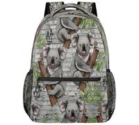 Drekrid Koalas Sac à dos d'école, sac de voyage pour garçons et filles - Sac à dos léger pour ordinateur portable de 15,6" pour femmes, hommes, adolescents, étudiants, collège et lycée