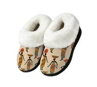 Drekrid Pantoufles en mousse à mémoire de forme pour femme | Chaussures confortables à enfiler, semelle en caoutchouc antidérapante, dos fermé, intérieur et extérieur - Femme africaine