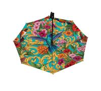 Drekrid Parapluie de voyage pour la pluie et le soleil - Parapluie coupe-vent compact à pliage automatique pour femmes et enfants, ouverture automatique, joli petit parapluie pour sac à dos, navette