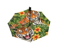 Drekrid Parapluie de voyage pour la pluie et le soleil - Parapluie coupe-vent compact et automatique pliable à l'envers pour femmes et enfants, ouverture automatique, joli petit parapluie pour sac à