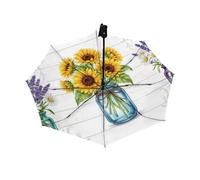Drekrid Parapluie de voyage pour la pluie et le soleil - Parapluie coupe-vent compact et pliable à l'envers pour femmes et enfants, petit parapluie mignon pour les trajets quotidiens, la voiture, le