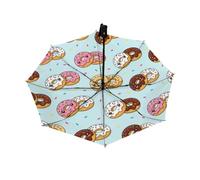 Drekrid Parapluie de voyage pour la pluie et le soleil - Parapluie coupe-vent compact et pliable à l'envers automatique pour femmes et enfants, petit parapluie mignon pour les trajets quotidiens, la