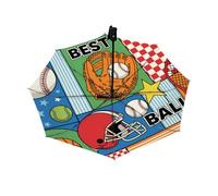 Drekrid Parapluie de voyage pour la pluie et le soleil - Parapluie de baseball coupe-vent compact et pliable automatique pour femmes et enfants, petit parapluie mignon pour les trajets quotidiens, la