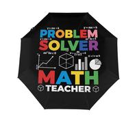 Drekrid Parapluie de voyage pour la pluie - Parapluie mathématique coupe-vent compact et pliable à l'envers pour enfants et femmes, joli petit parapluie à ouverture automatique pour les trajets