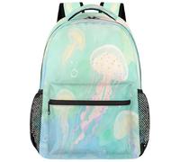 Drekrid Sac à dos d'école, sac de voyage pour garçons et filles, méduses océaniques, sac à dos léger pour ordinateur portable de 15,6" pour homme et femme, étudiants, collège, lycée, adolescents