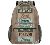Drekrid Sac à dos d'école, sac de voyage pour garçons et filles - Sac à dos léger avec citations commémoratives - Sac à dos pour ordinateur portable de 15,6" pour femmes, hommes, étudiants, collège
