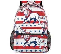 Drekrid Sac à dos d'école, sac de voyage pour garçons et filles - Sac à dos léger avec drapeau des États-Unis - Sac à dos pour ordinateur portable de 15,6" pour femmes, hommes, étudiants, collège