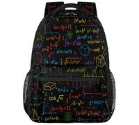 Drekrid Sac à dos d'école, sac de voyage pour garçons et filles - Sac à dos léger pour sciences mathématiques - Sac à dos pour ordinateur portable de 15,6" pour homme et femme, étudiant, collège