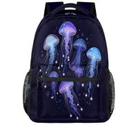Drekrid Sac à dos d'école, sac de voyage pour garçons et filles - Thème océan méduses - Sac à dos léger pour ordinateur portable de 15,6" pour homme et femme, étudiant, collège, lycée, adolescents