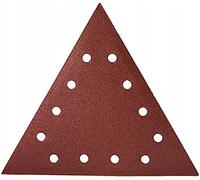 DREL Lot de 5 disques abrasifs en corindon P180 - 285 mm - 12 trous - Triangle - Papier abrasif - Fermeture Velcro - Ponceuse triangulaire
