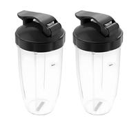 DRELD Lot de 2 gobelets de rechange 32 oz pour extracteur de jus Nutribullet avec couvercle Flip Top to-Go