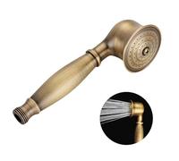 DRELD pommeau de douche rétro en laiton - 1 pièce - Pommeau de douche antique doré - 17 cm de long, 5 cm de diamètre