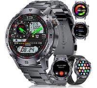 Dremac Montre Connectée Homme Pour Android Ios, Appel Bluetooth Et Assistant Vocal, 3 Bracelets, 1,43'' Smartwatch Avec Moniteur De Fréquence Cardiaque/Sommeil/Spo2, 100+ Modes Sportifs, Éta[L1879]