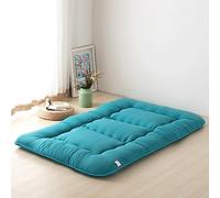 Dremdo Futon Matelas De Sol, Matelas De Sol Japonais Rembourré Matelas Matelas Matelassé Top, Matelas Pliant Super Épais Plancher Respirant Lounger Lit D'invité,Vert,200x200cm