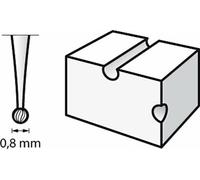 Dremel 105 Multi-Pack de Forets de gravure - 3 forets de gravure en forme de boule avec un diamètre de travail de 0,8 mm