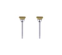 Dremel 536 Lot de 2 Brosses Boisseau Diamètre en Laiton Diamètre 13mm pour Nettoyer et Poncer le métal Gris