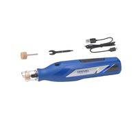 Dremel 7350 Outil rotatif lime-griffres sans-fil 3.6V, silencieux, léger avec 2 accessoires de limage, 1 garde de sécurité et 1 câble USB