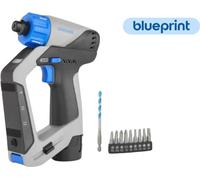 Dremel Blueprint 12V 3 en 1 kit visseuse/perceuse et brosse sans fil avec détecteur, niveau laser amovible, 9x embouts de vissage, 1x embout multimatériaux, niveau à bulle de