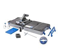 DREMEL Mobile Sägestation 12V mit Sägetisch-Koffer und Läser CS12V-S1C Scie circulaire de table à on