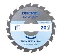 Dremel Blueprint Lame de Scie Circulaire pour Bois 85 x 1,1/0,7 x 15mm (CS500)